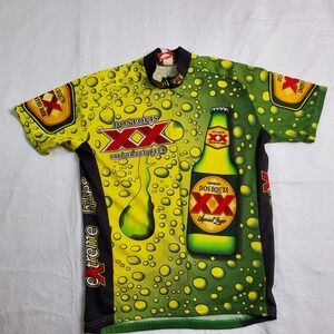 World Jerseys Mens Cycling Jersey Yellow Dos Equis Beer Graphic Short Sleeve L